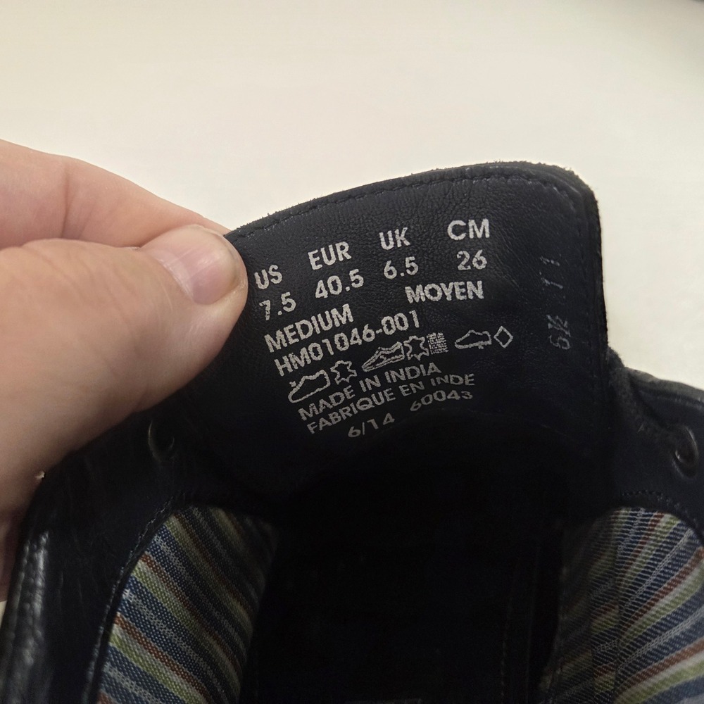 Hush Puppies Mens Black Leather Chukka Boots HM01046-001 Size‎ 7.5 Medium - Picture 5 of 6